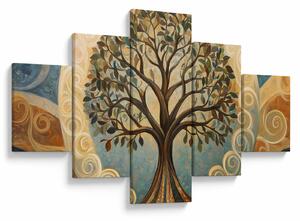 Obraz – Drzewo życia i spirale (125x70 cm)