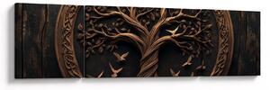 Obraz – Drewniane drzewo życia (170x50 cm)