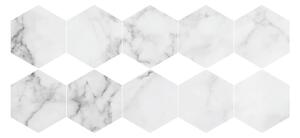 Zestaw 10 naklejek na podłogę Ambiance Hexagon