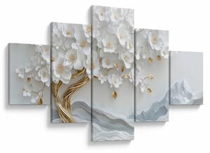 Obraz – Eleganckie drzewo życia 3D (125x70 cm)