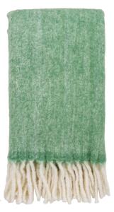 Zielony koc z mieszanki wełny 130x170 cm Carmel – House Nordic