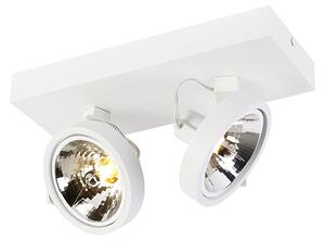 Designerski reflektor biały regulowany 2-światłowy - Go