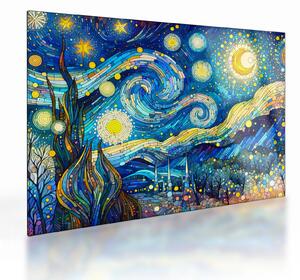 Obraz na szkle – Mozaika gwiaździstej nocy (70x50 cm)