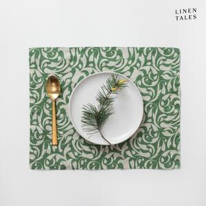 Lniana mata stołowa 35x45 cm Evergreen Damask – Linen Tales