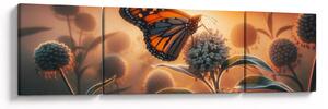 Obraz – Motyl w zachodzącym słońcu (170x50 cm)