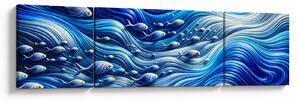 Obraz – Ryby w falach (170x50 cm)