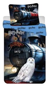 Bawełniana pościel dziecięca jednoosobowa 140x200 cm Harry Potter "Hogwarts Express" – Jerry Fabrics