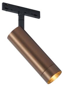 Nowoczesny reflektor w kolorze ciemnego brązu do 1-fazowego systemu szynowego GU10 35 mm - Slimline Uzzy