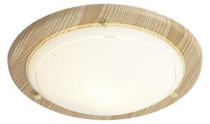 Klasyczna lampa sufitowa naturalna z białym szkłem - Mesiac