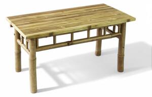 Prostoktny stolik z bambusa w kolorze brzowym, 90 x 45 x 45 cm, styl nowoczesny, model Aviaton 90