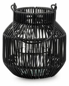 Metalowa latarnia MAREN HALO 18,5 cm, czarna