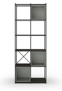 Zielono-czarny regał 71x179 cm Anya – Marckeric