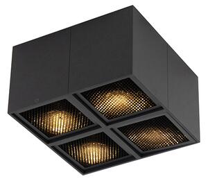 Designerski reflektor czarny 4-światłowy - Qubo Honey