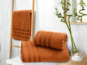 Ręcznik bambusowy DOTS ciemnobrązowy