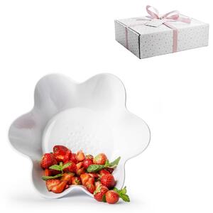 Ceramiczna misa PICCADILLY FLORA Ø25,5 cm, biała