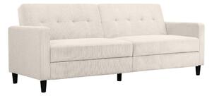 Biała sztruksowa rozkładana sofa 82 cm Hartford – Støraa