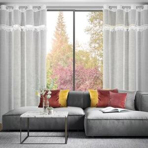 Firana gotowa EUROFIRANY Kiara 140 x 250 cm BiaÅy