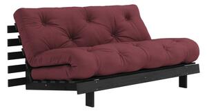 Bordowa rozkładana sofa 160 cm Roots Black Night – Karup Design