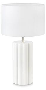 Biała lampa stołowa Markslöjd Column, wys. 44 cm
