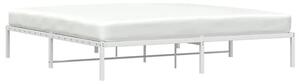Białe minimalistyczne łóżko z metalu 180x200 cm - Dafines