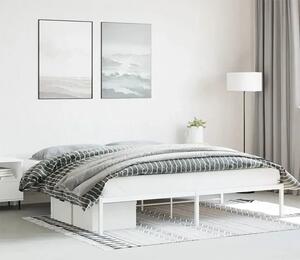 Białe minimalistyczne łóżko z metalu 180x200 cm - Dafines