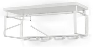 Biały metalowy wieszak ścienny z półką 70 cm Rex – Spinder Design