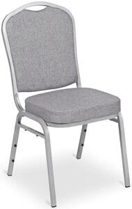 Szare krzesło bankietowe stalowe - Riogix 4X