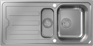 Hansgrohe zlewozmywak do zabudowy S44 z ociekaczem, podstawa 60 cm, 2 umywalki, ES