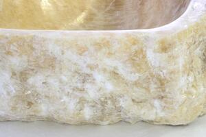 Umywalka z naturalnego kamienia onyksu - nablatowa