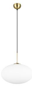 Lampa wisząca w biało-złotym kolorze ze szklanym kloszem ø 40 cm Fomento – Trio