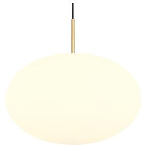 Lampa wisząca w biało-złotym kolorze ze szklanym kloszem ø 40 cm Fomento – Trio