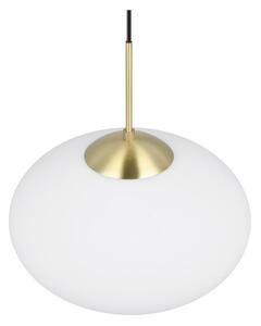 Lampa wisząca w biało-złotym kolorze ze szklanym kloszem ø 40 cm Fomento – Trio