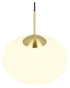Lampa wisząca w biało-złotym kolorze ze szklanym kloszem ø 40 cm Fomento – Trio