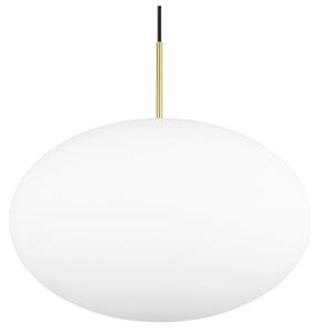 Lampa wisząca w biało-złotym kolorze ze szklanym kloszem ø 40 cm Fomento – Trio