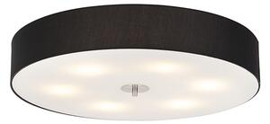 Lampa sufitowa wiejska czarna 70 cm - Drum