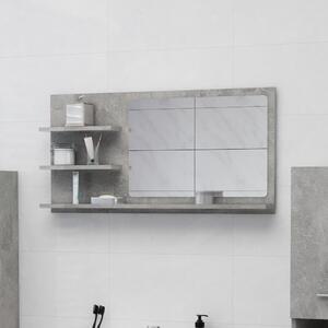 Lustro łazienkowe, szarość betonu, 90x10,5x45 cm, płyta wiórowa