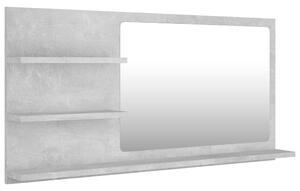 Lustro łazienkowe, szarość betonu, 90x10,5x45 cm, płyta wiórowa