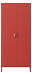 Szafa na ubrania FLAVIO, 800 x 1850 x 450 mm, Modern: czerwona
