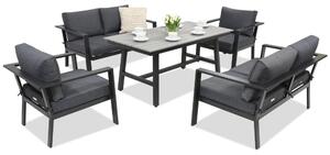 Meble ogrodowe aluminiowe Sydney Apetito 6 Garden Point antracyt