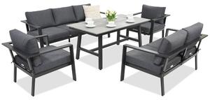 Meble ogrodowe aluminiowe Sydney Apetito 7 Garden Point antracyt