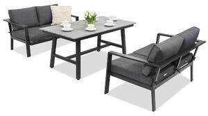 Meble ogrodowe aluminiowe Sydney Apetito Comfort 4 Garden Point antracyt