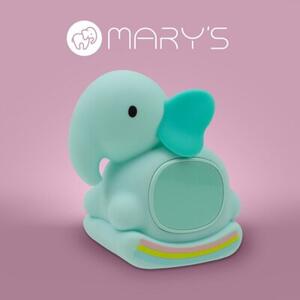 Lampka nocna dla dzieci z budzikiem bezprzewodowa RGBW turkusowa słonik na biegunach LED 1.5W Mary's