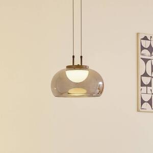 Lampa wisząca LED Lucande Dain, 1-punktowa, dymny szary, szkło
