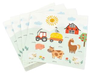 Serwetki zestaw 20 szt. 33x33 cm Farm Animals – Homéa
