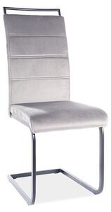 Krzesło h441 velvet czarny stelaż/szary tap. 93