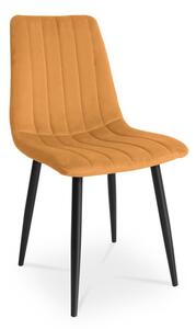 Wygodne krzesło do jadalni w stylu loftowym TUX miodowy / noga czarna