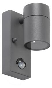 Lampa ścienna zewnętrzna antracytowa IP44 z czujnikiem ruchu - Solo