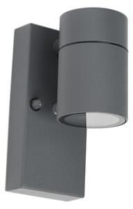 Lampa ścienna zewnętrzna antracytowa IP44 z czujnikiem zmierzchu - Solo