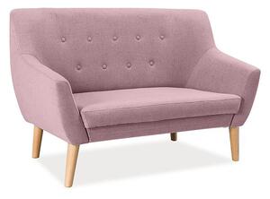 Sofa 2-osobowa AMBER, różowa