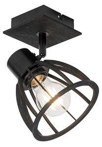 Industrialna lampa ścienna czarna - Fotu
